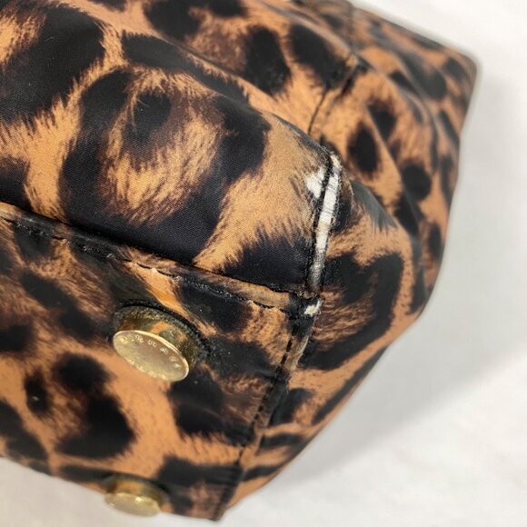 Michael Kors Leopard Nylon Kelsey Tote Bag Purse - Picture 9 of 13
